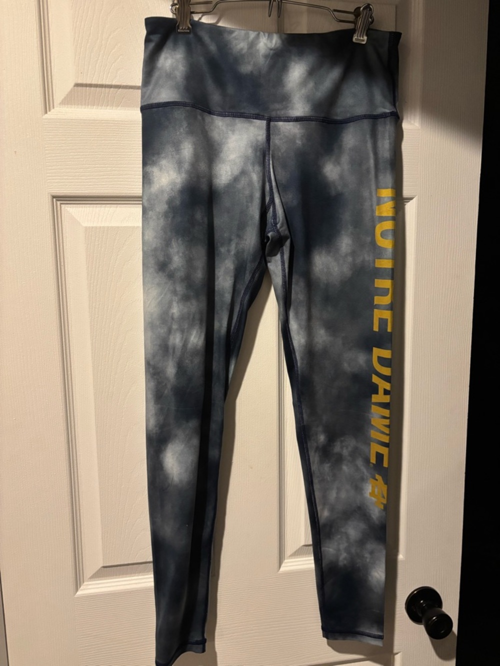 Gray Tie-Dye Notre Dame Leggings